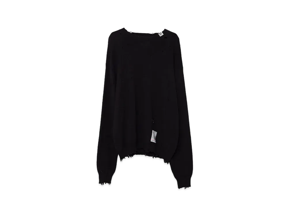 Maison MIHARA YASUHIRO Distressed Knit Sweater "Black"