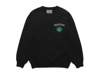 WACKO MARIA HIGH TIMES / Heavy Weight Crew Neck Sweat Shirt "Black"