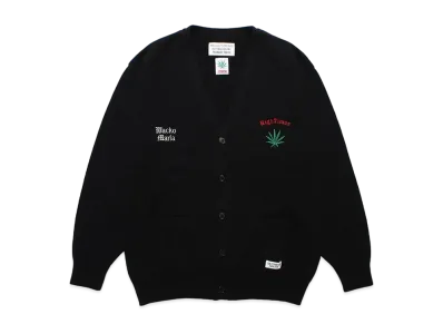 WACKO MARIA HIGH TIMES / Classic Knit Cardigan "Black"