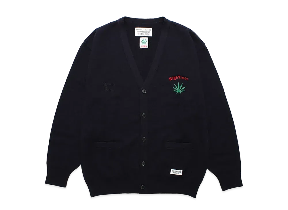 WACKO MARIA HIGH TIMES / Classic Knit Cardigan "Navy"