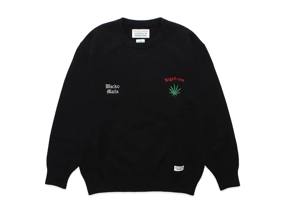 WACKO MARIA HIGH TIMES / Classic Knit Sweater "Black"