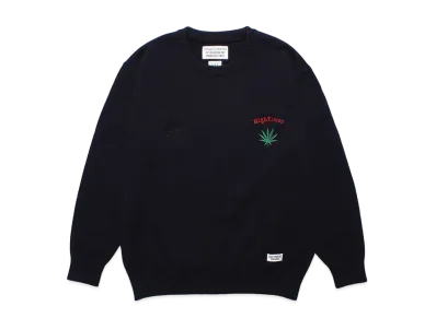 WACKO MARIA HIGH TIMES / Classic Knit Sweater "Navy"