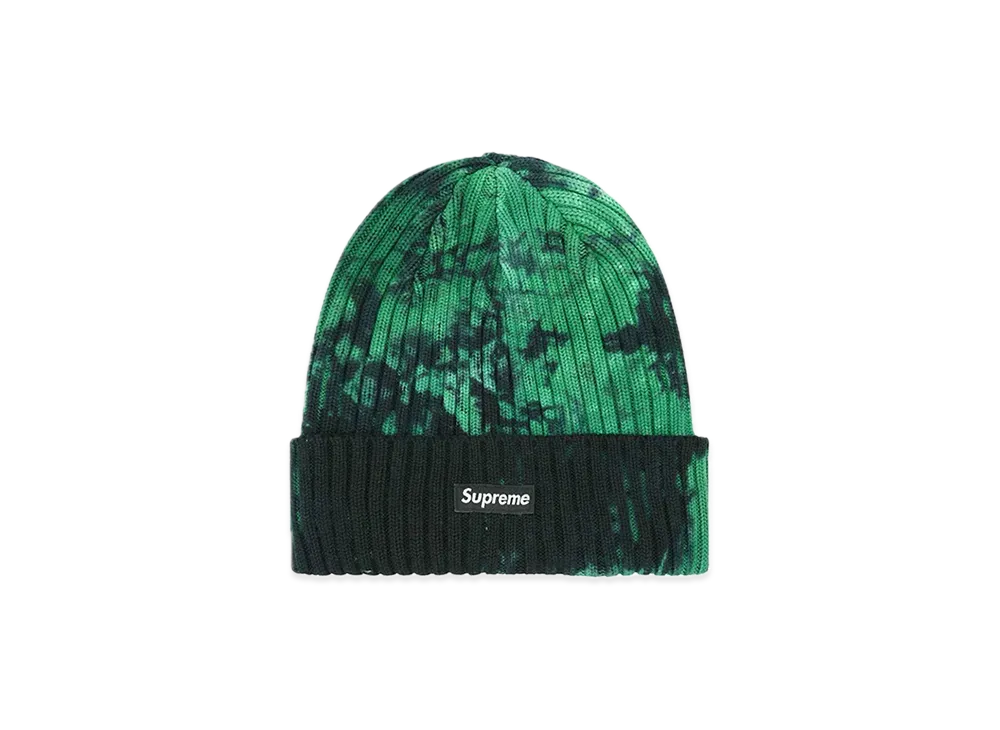 Supreme Overdyed Beanie "Splatter Green" (24SS)
