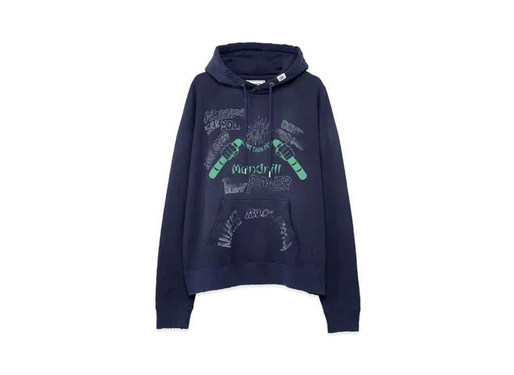 Maison MIHARA YASUHIRO Mendrill x GS Distressed Hoodie "Navy"