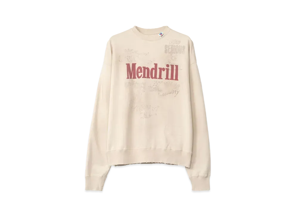 Maison MIHARA YASUHIRO Mendrill x GS Distressed Pullover Sweatshirt "White"