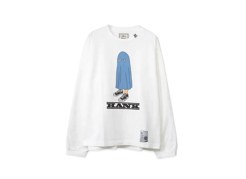 Maison MIHARA YASUHIRO HANK Printed Long Sleeve Tee "White"