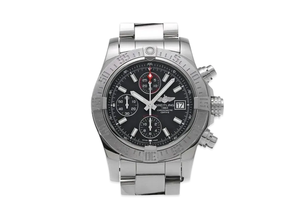 Breitling Avenger II Chronograph "Black/Stainless Steel"