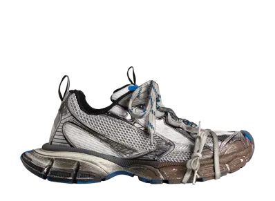 バレンシアガ 3XL スニーカー ウォーンアウト "ダークグレー/ホワイト/ブルー"