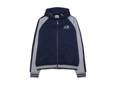 9090 Heisei Logo Raglan Zip Hoodie "Navy/Gray"
