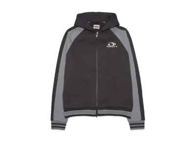 9090 Heisei Logo Raglan Zip Hoodie "Charcoal/Gray"