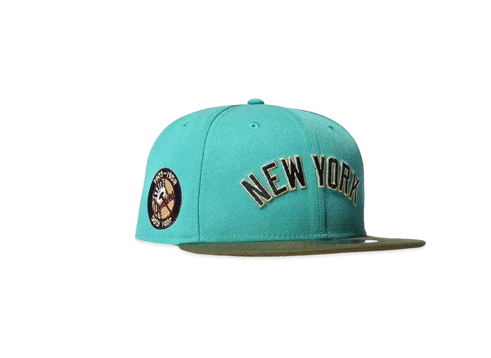 HOME GAME NEW YORK YANKEES 50TH 59FIFTY "TEAL/OLIVE"