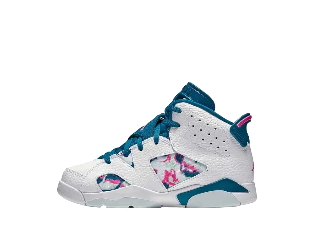 Nike PS Air Jordan 6 Retro "White Laser Fuchsia Green Abyss"