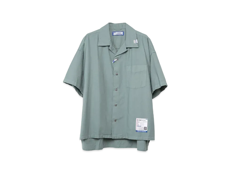 Maison MIHARA YASUHIRO Short-Sleeve Oxford Shirt "Green"