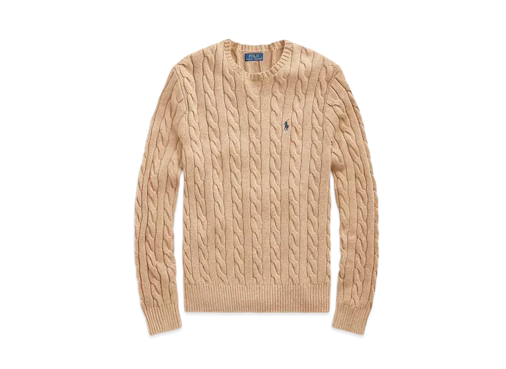 Polo Ralph Lauren Cable-Knit Cotton Sweater "Brown"