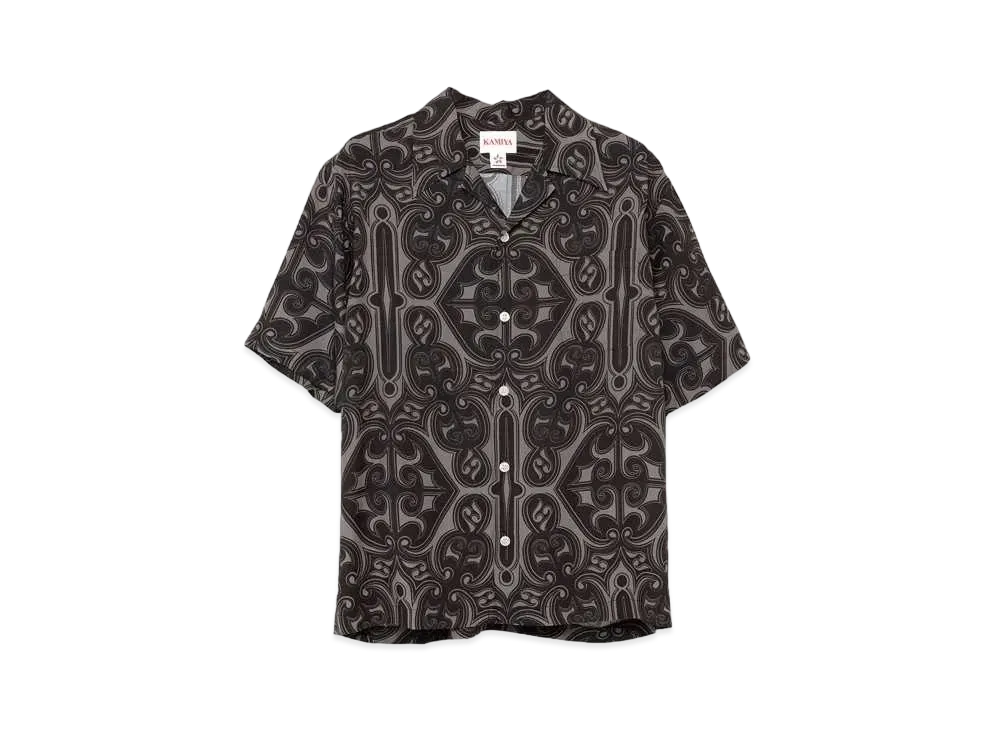 Maison MIHARA YASUHIRO Monogram Half Sleeve Shirt "Black"