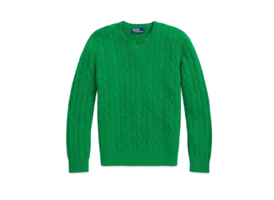 Polo Ralph Lauren Iconic Cable-Knit Casmere Sweater "Green"