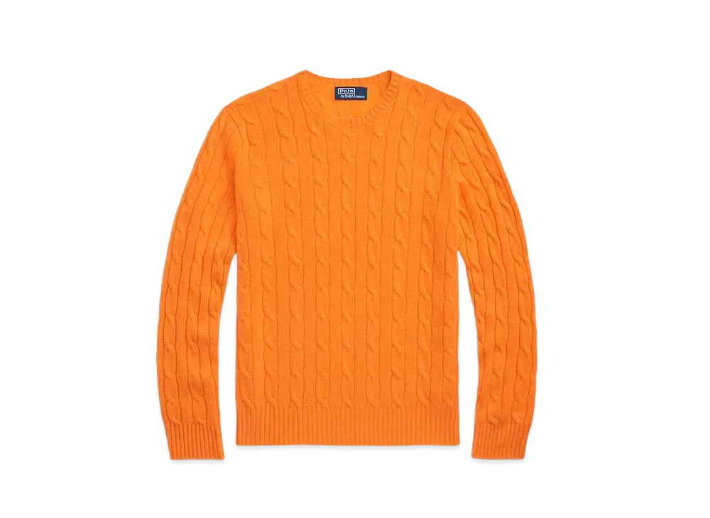 Polo Ralph Lauren Iconic Cable-Knit Casmere Sweater "Orange"