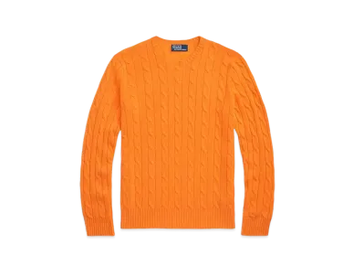 Polo Ralph Lauren Iconic Cable-Knit Casmere Sweater "Orange"