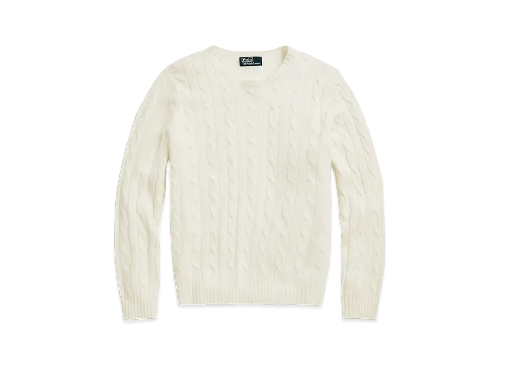 Polo Ralph Lauren Iconic Cable-Knit Casmere Sweater "Natural"