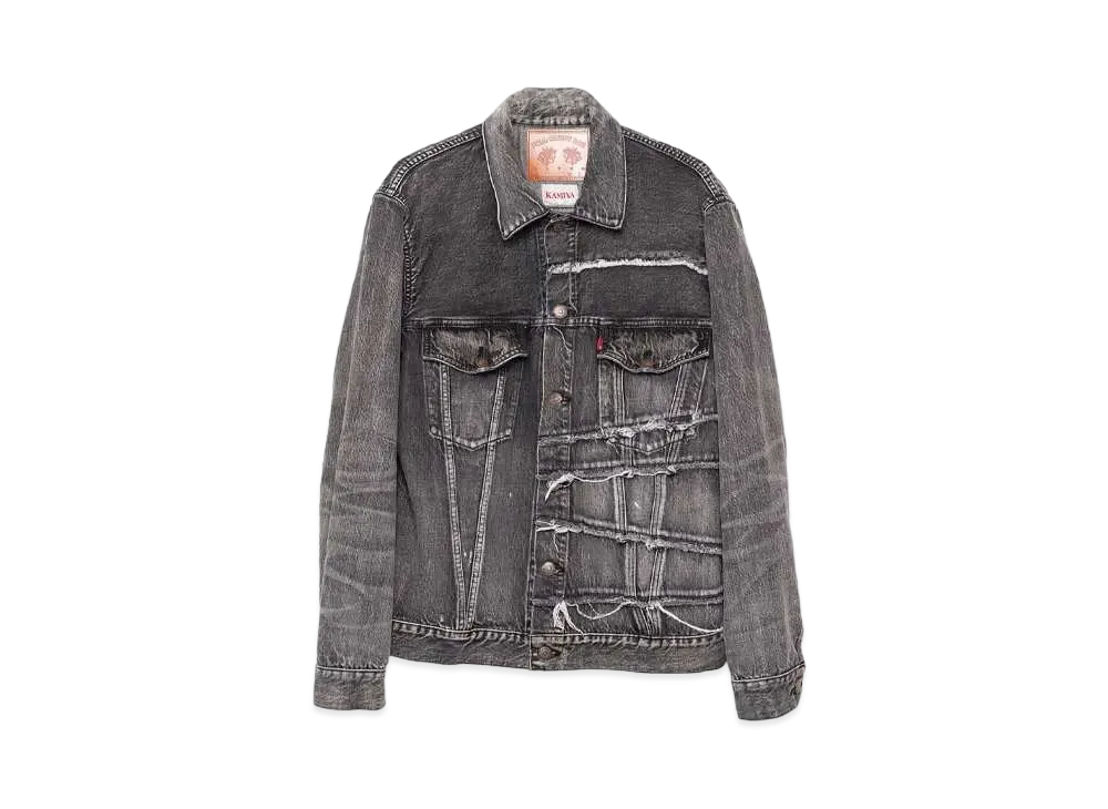 Maison MIHARA YASUHIRO FULLCOUNT x KAMIYA Switching Denim Jacket "Black"