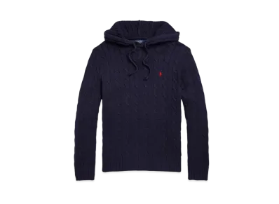 Polo Ralph Lauren Cable-Knit Hooded Sweater "Blue"