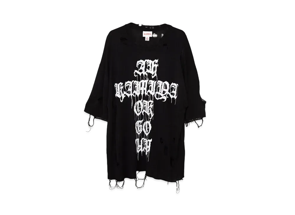 Maison MIHARA YASUHIRO Words Printed Knit T-shirt "Black"