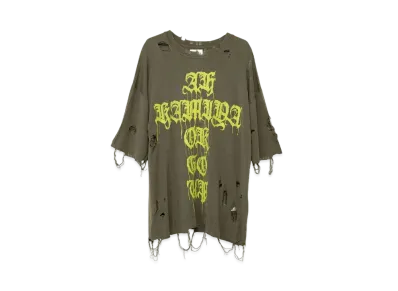 Maison MIHARA YASUHIRO Words Printed Knit T-shirt "Khaki"