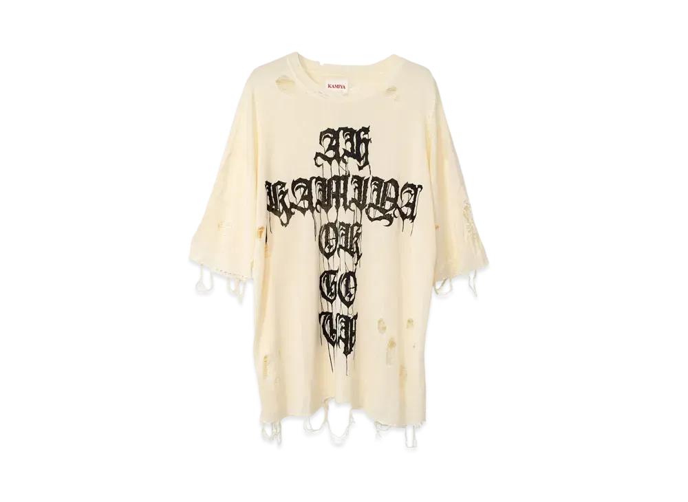 Maison MIHARA YASUHIRO Words Printed Knit T-shirt "White"