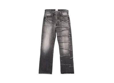 Maison MIHARA YASUHIRO FULLCOUNT x KAMIYA Switching Denim Pants "Black"