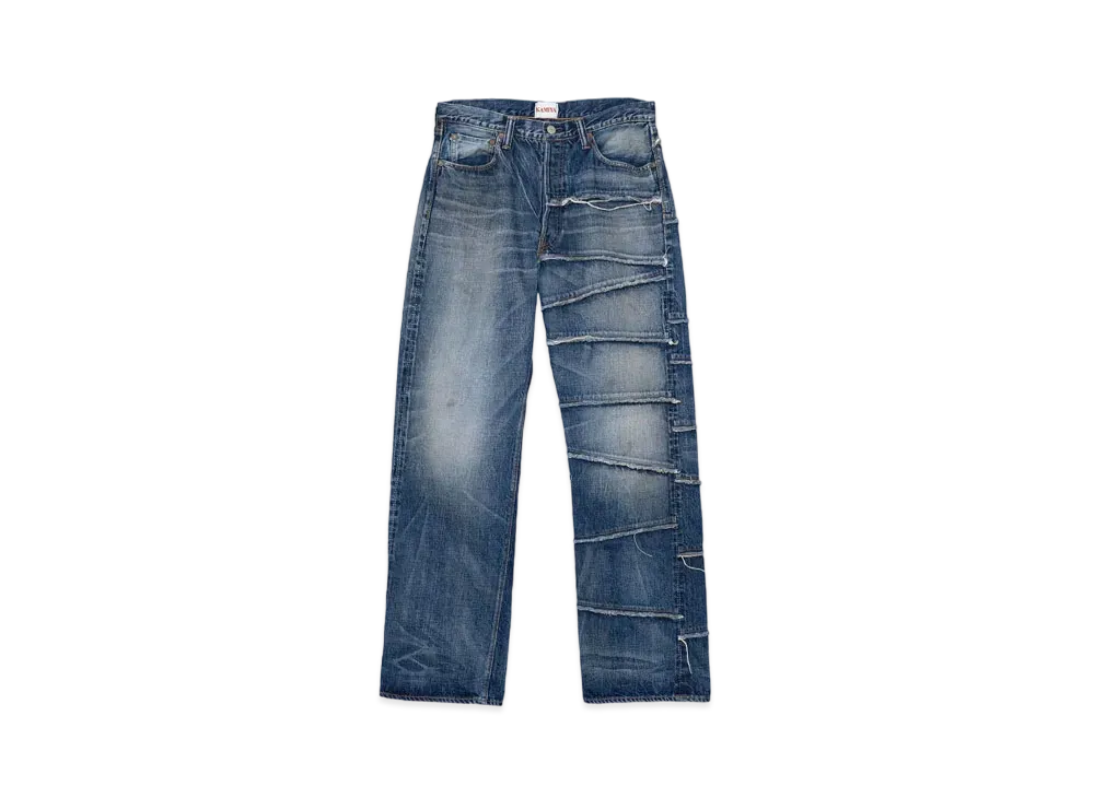 Maison MIHARA YASUHIRO FULLCOUNT x KAMIYA Switching Denim Pants "Indigo"
