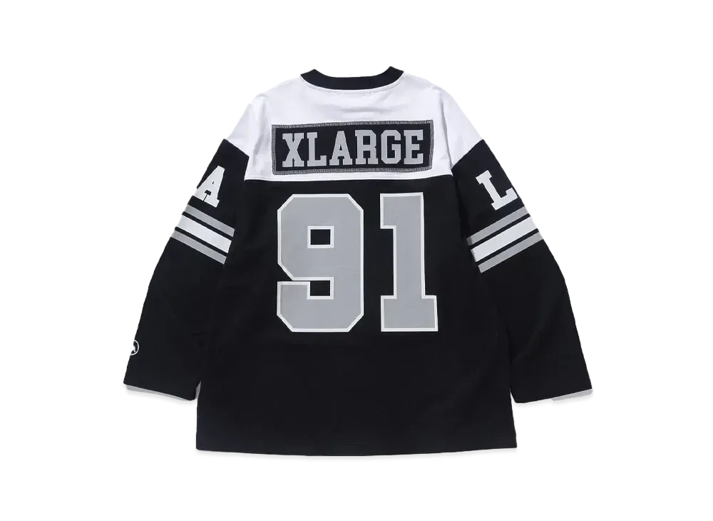 XLARGE XL FOOTBALL L/S TEE "BLACK"
