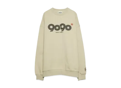 9090 9090 OG Logo Satin Crewneck Sweat (Light) "Sand Beige"
