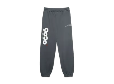 9090 9090 OG Logo Satin Sweat Pants (Light) "Charcoal Black"