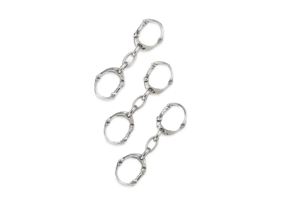 TAKAHIROMIYASHITATheSoloist. bone shaped carabiner bracelet.-S- "silver"