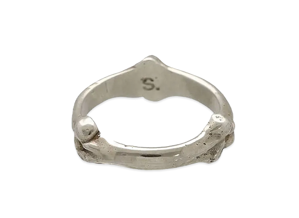 TAKAHIROMIYASHITATheSoloist. bone shaped band ring. "silver"