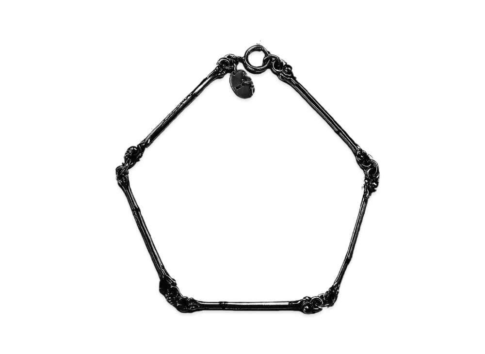 TAKAHIROMIYASHITATheSoloist. skeleton bone bracelet.-M- "black"
