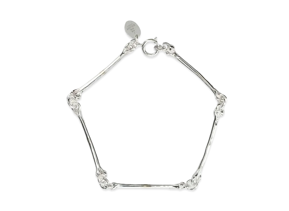 TAKAHIROMIYASHITATheSoloist. skeleton bone bracelet.-M- "silver"