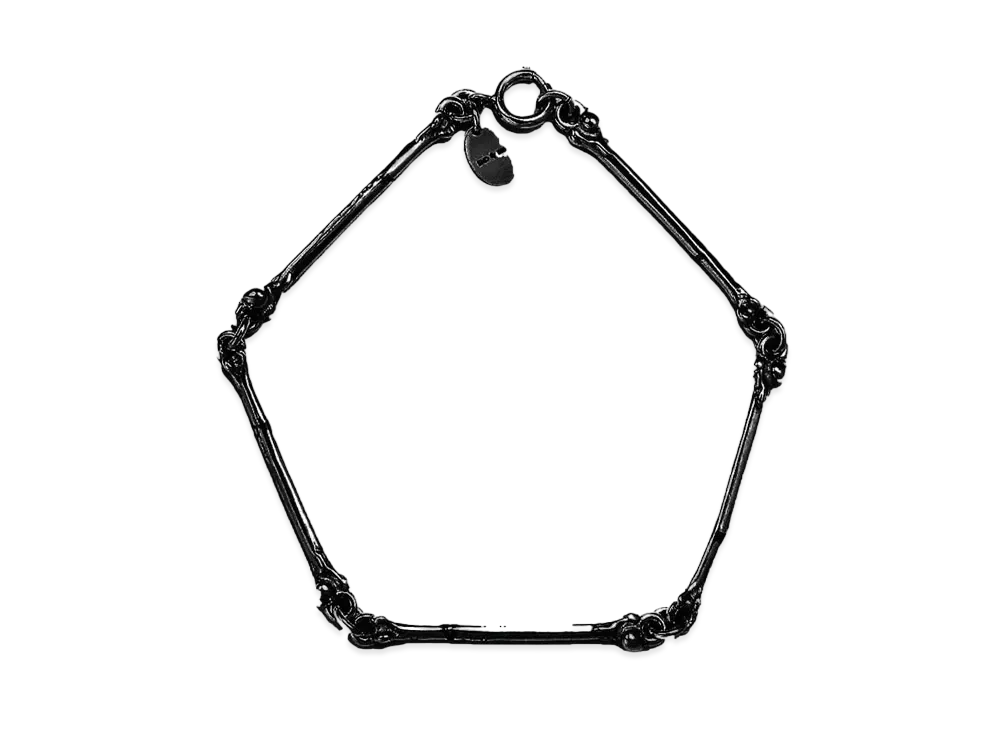TAKAHIROMIYASHITATheSoloist. skeleton bone bracelet.-L- "black"