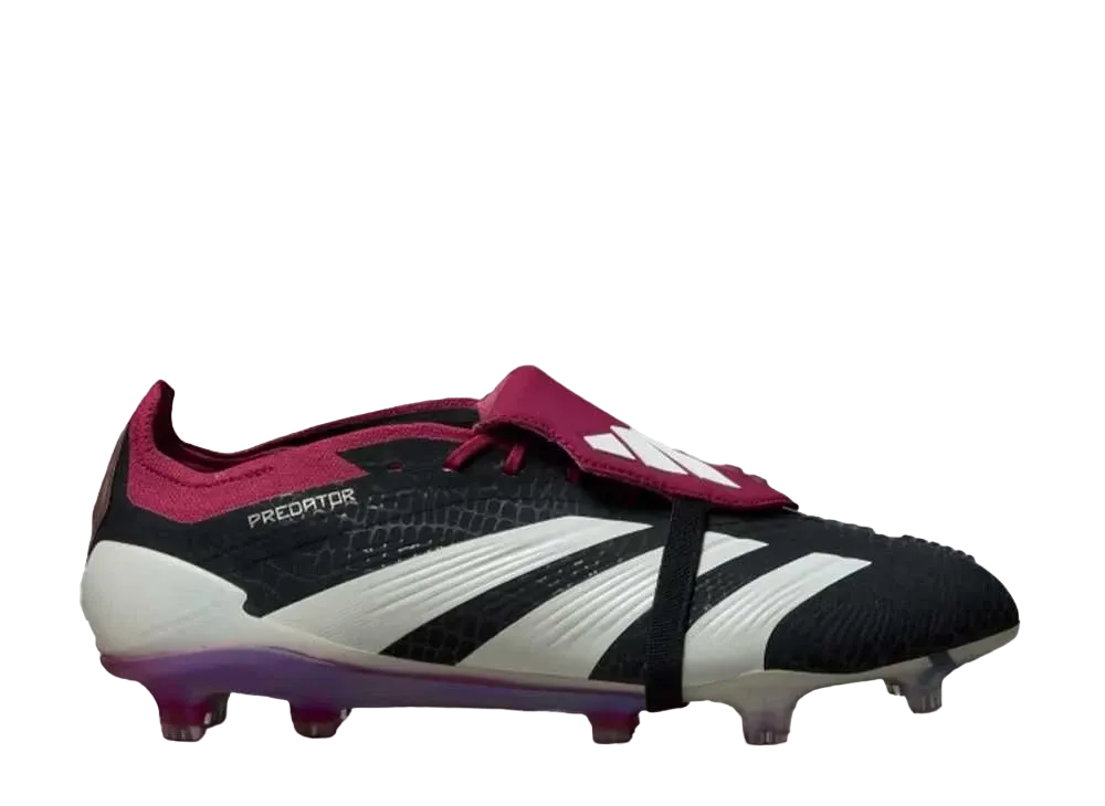 アディダス プレデター エリート フォルドオーバー タン ファーム グラウンド "コアブラック/オフホワイト/レガシーバーガンディ"