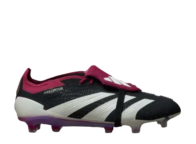 adidas Predator Elite Foldover Tongue Firm Ground "Core Black/Off White/Legacy Burgundy"