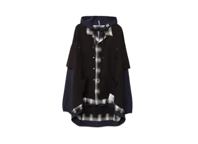 Maison MIHARA YASUHIRO Triple Layered Hooded Shirt "Black"