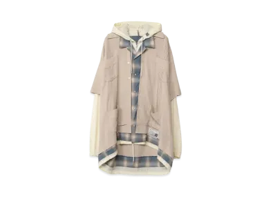 Maison MIHARA YASUHIRO Triple Layered Hooded Shirt "Beige"