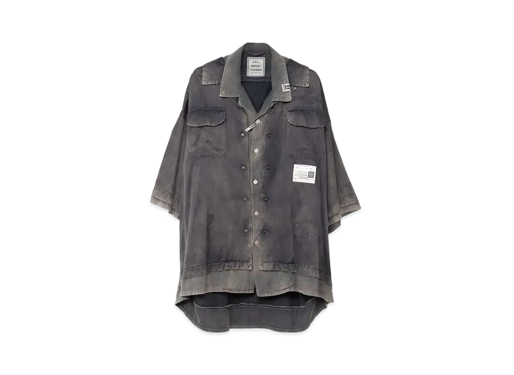 Maison MIHARA YASUHIRO Double Layered Half Sleeve Shirt "Black"