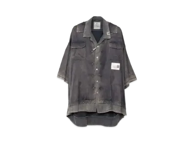 Maison MIHARA YASUHIRO Double Layered Half Sleeve Shirt "Black"