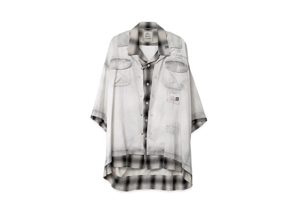 Maison MIHARA YASUHIRO Double Layered Half Sleeve Shirt "Light Gray"