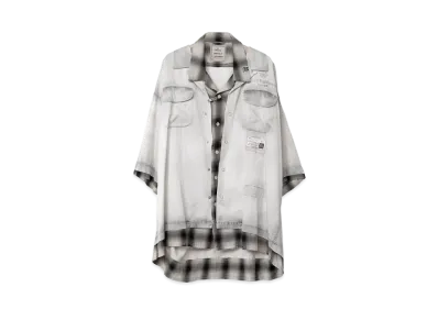 Maison MIHARA YASUHIRO Double Layered Half Sleeve Shirt "Light Gray"