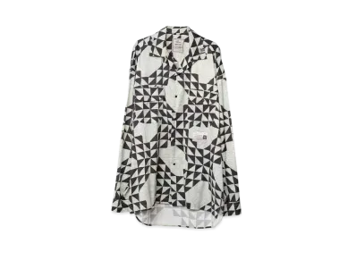 Maison MIHARA YASUHIRO Triangle-Quilt Printed Shirt "Black"