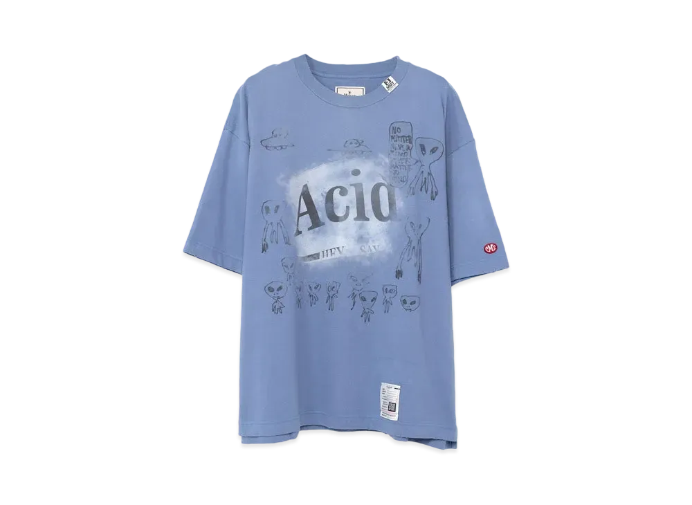 Maison MIHARA YASUHIRO Distressed Acid Printed T-shirt "Blue"