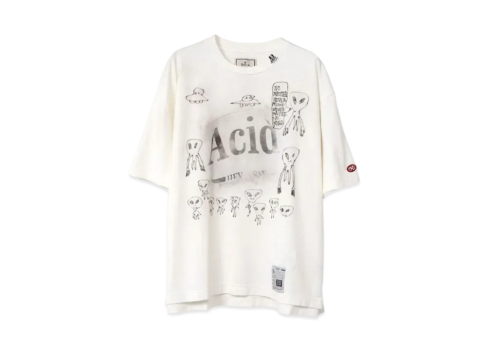 Maison MIHARA YASUHIRO Distressed Acid Printed T-shirt "White"