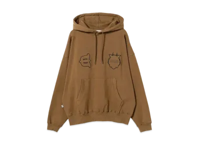 BEAMS T Evisen Skateboards x Takadaongakuseisakujimusho / Tora Evi Logo Hoodie "Brown"